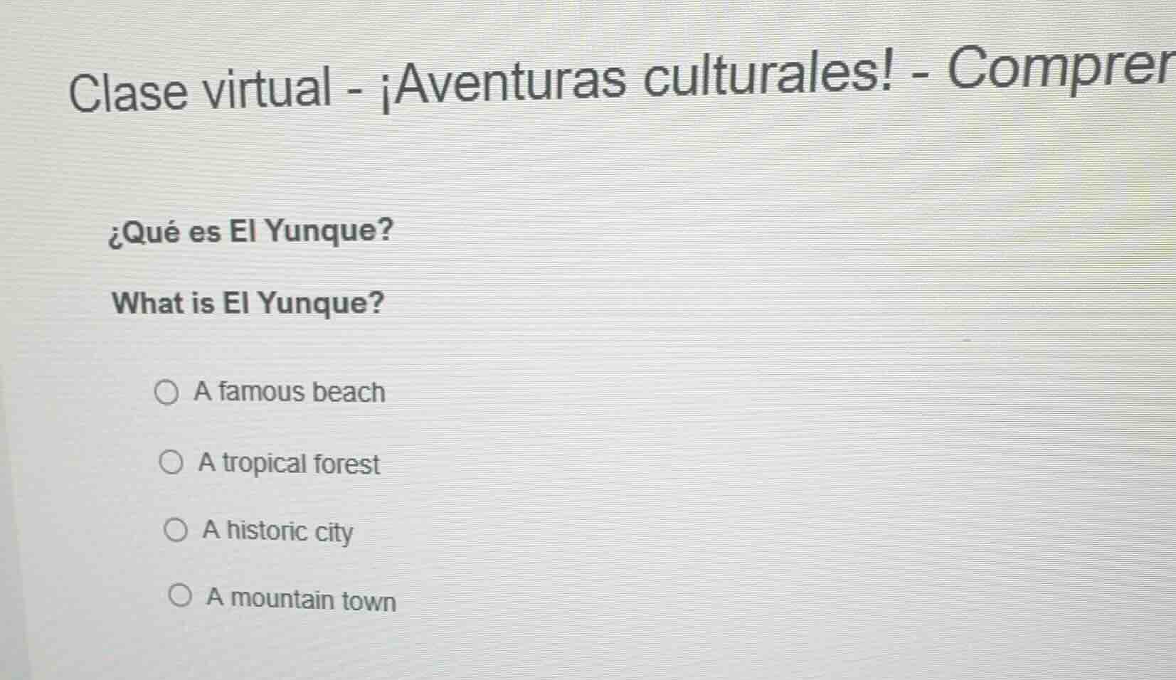 clase virtual - ¡aventuras culturales! - comprer ¿qué es el yunque? wha…