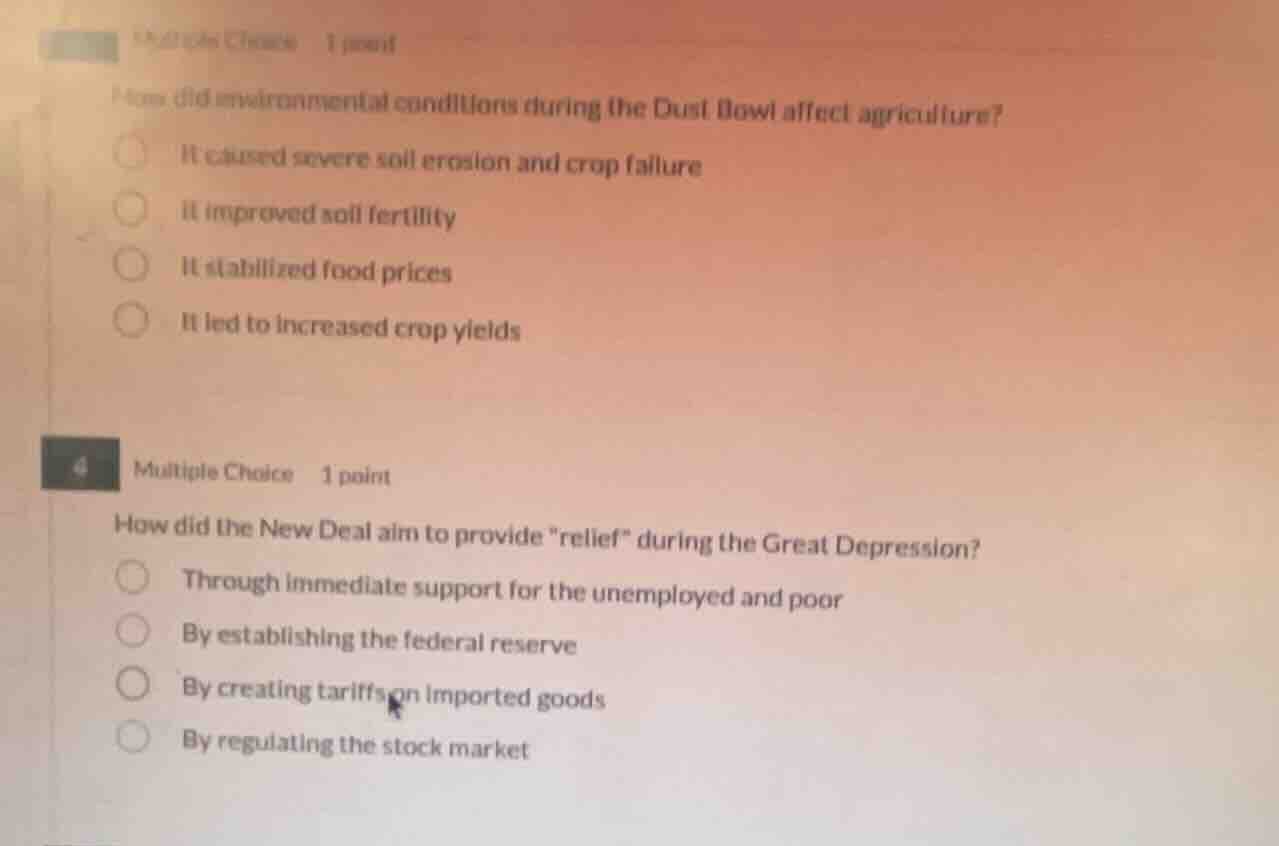 how did environmental conditions during the dust bowl affect agricultur…