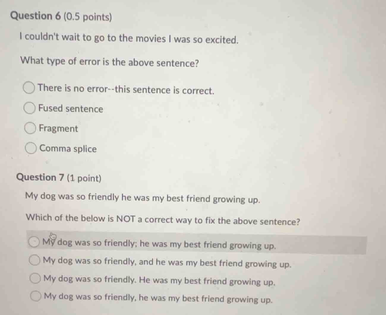 question 6 (0.5 points) i couldnt wait to go to the movies i was so exc…