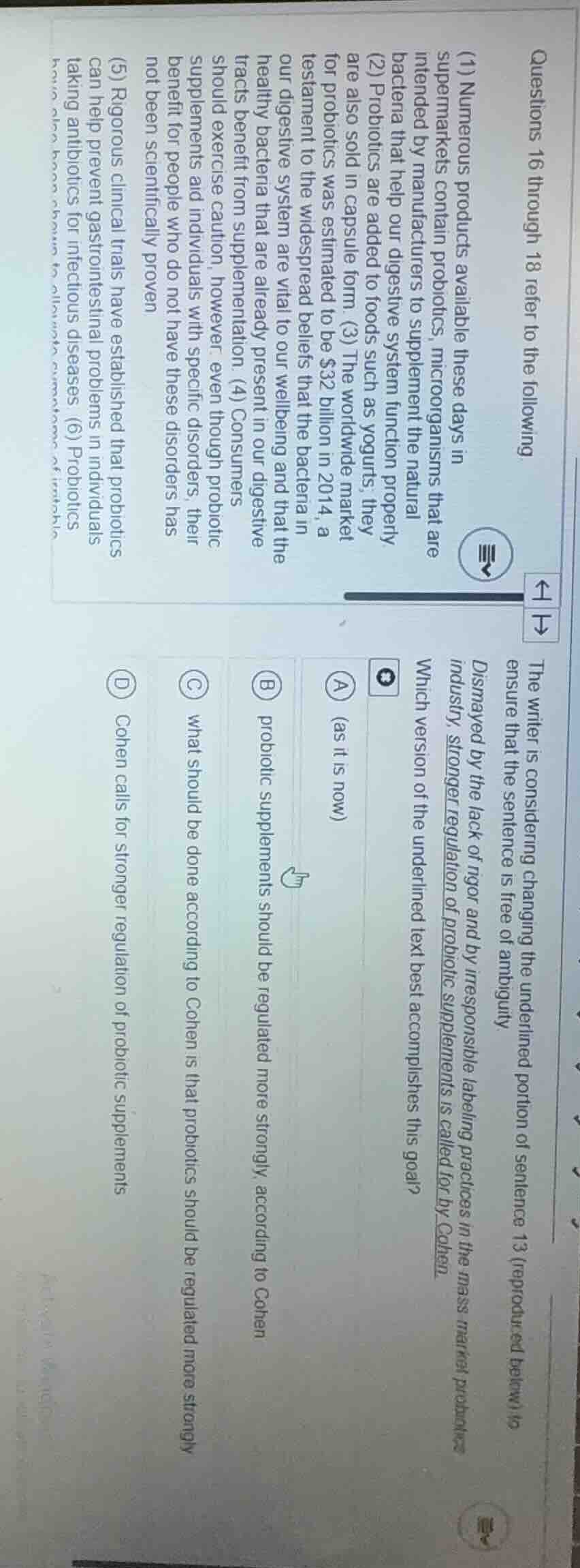 questions 16 through 18 refer to the following (1) numerous products av…