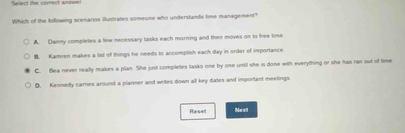 select the correct answer. which of the following scenarios illustrates…