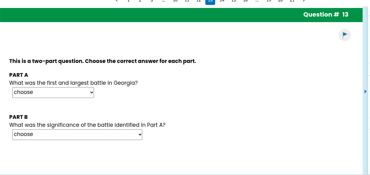 question # 13 this is a two - part question. choose the correct answer …