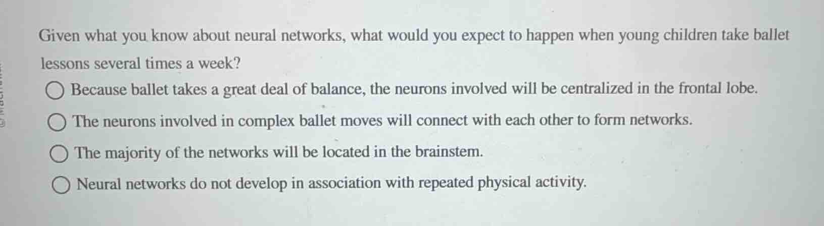 given what you know about neural networks, what would you expect to hap…