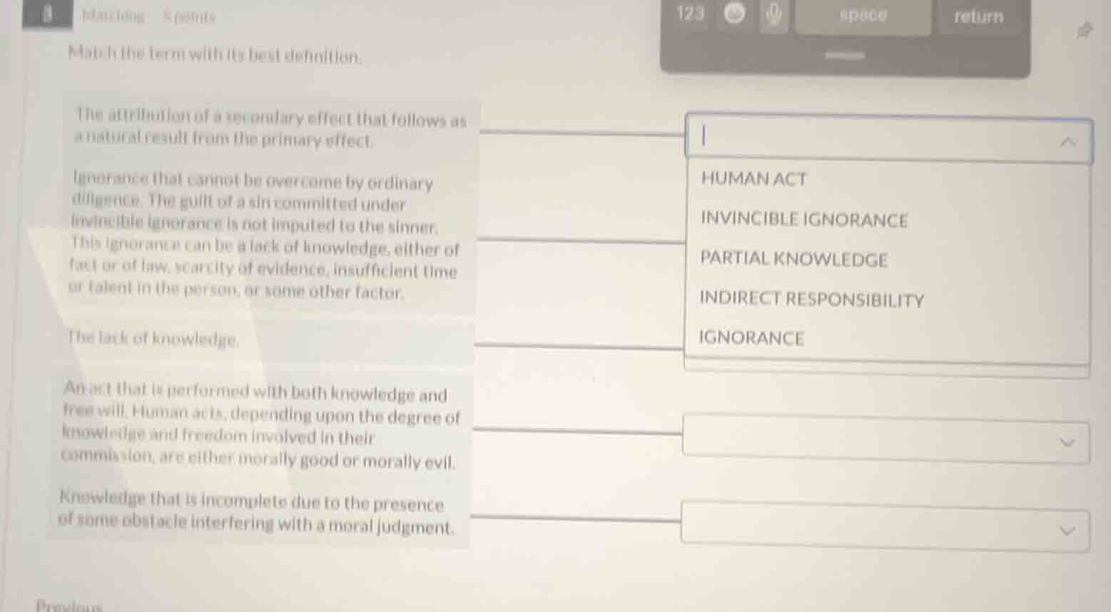 matching 5 points match the term with its best definition. the attribut…