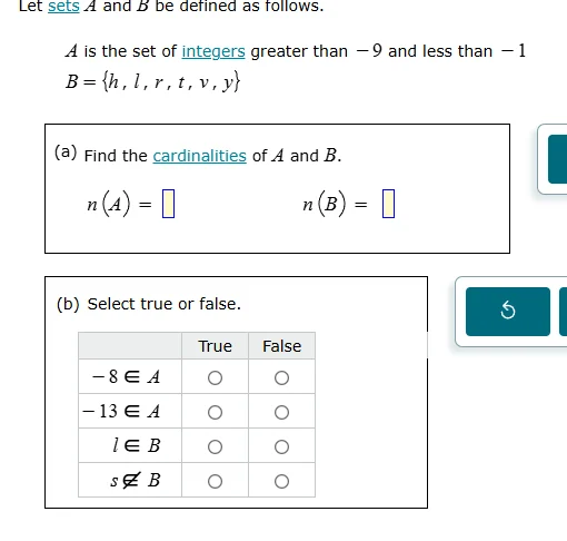 let sets a and b be defined as follows. a is the set of integers greate…
