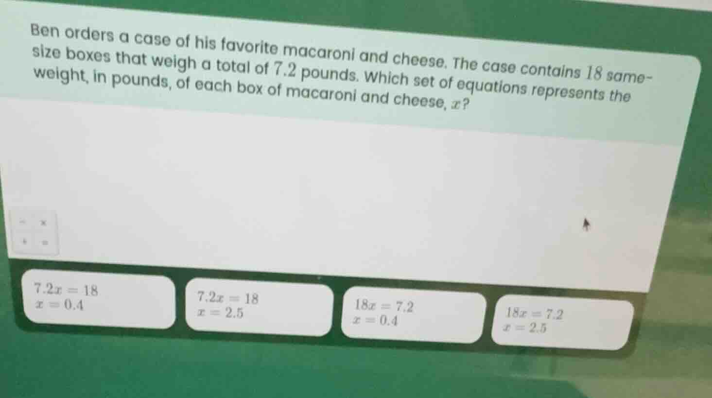 ben orders a case of his favorite macaroni and cheese. the case contain…