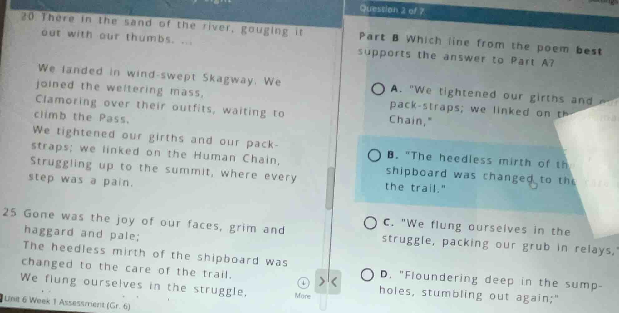 20 there in the sand of the river, gouging it out with our thumbs. ... …