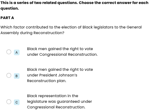 this is a series of two related questions. choose the correct answer fo…