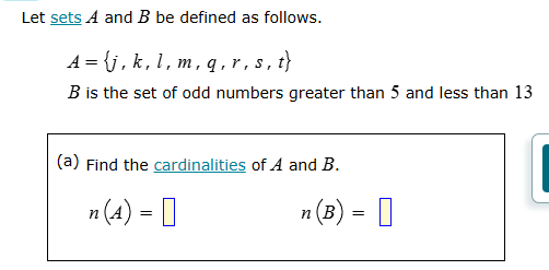 let sets a and b be defined as follows.\\( a = \\{j, k, l, m, q, r, s, …