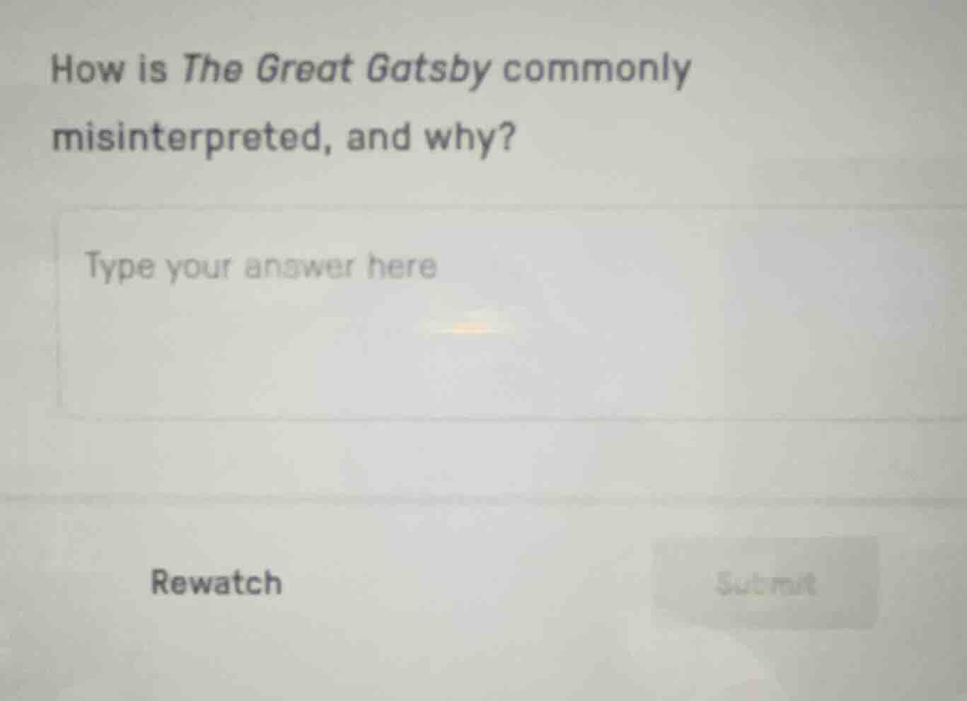how is the great gatsby commonly misinterpreted, and why? type your ans…