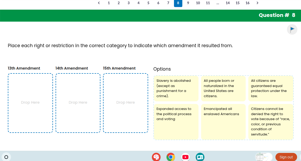 place each right or restriction in the correct category to indicate whi…