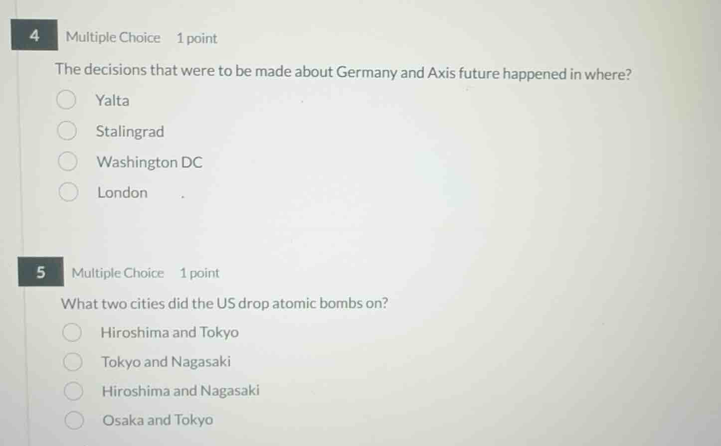 4 multiple choice 1 point the decisions that were to be made about germ…