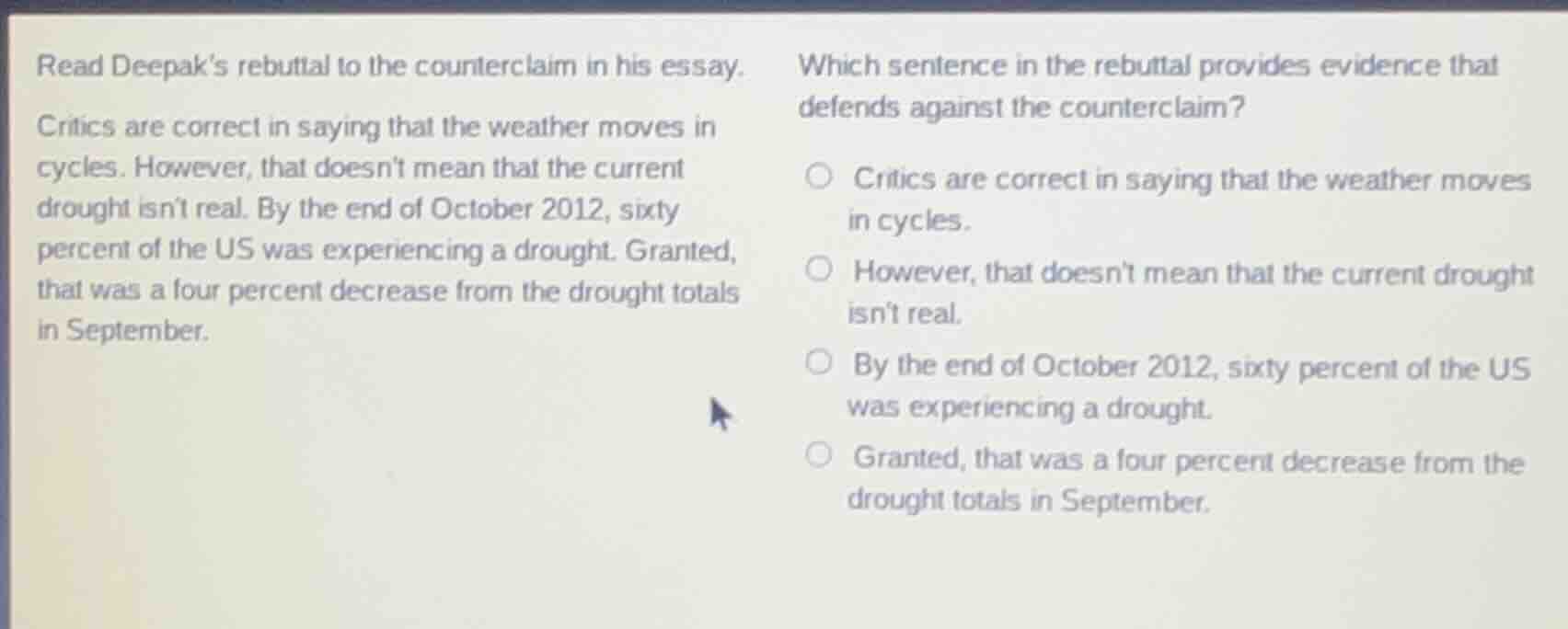 read deepak’s rebuttal to the counterclaim in his essay. critics are co…