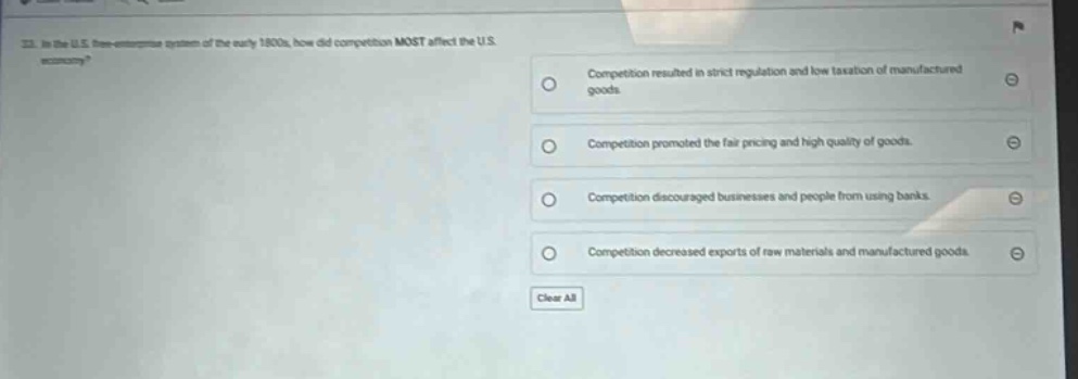 12. in the u.s. free - enterprise system of the early 1800s, how did co…
