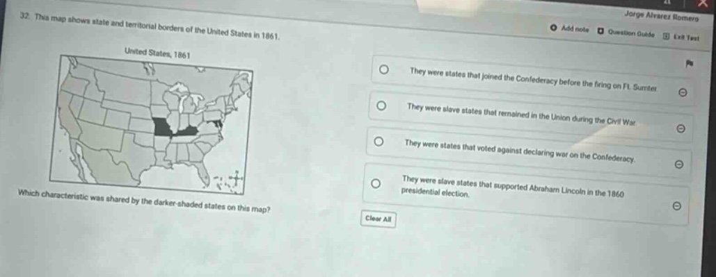 32. this map shows state and territorial borders of the united states i…