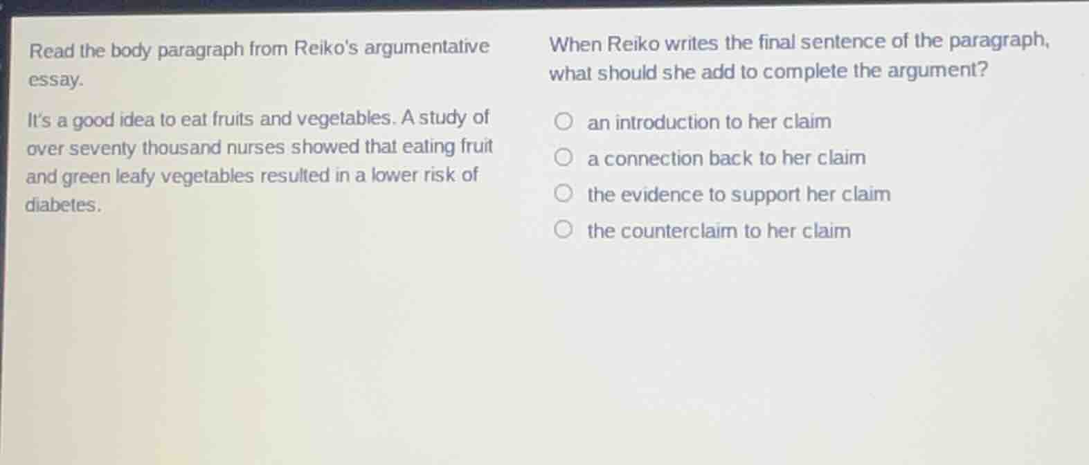 read the body paragraph from reikos argumentative essay. its a good ide…