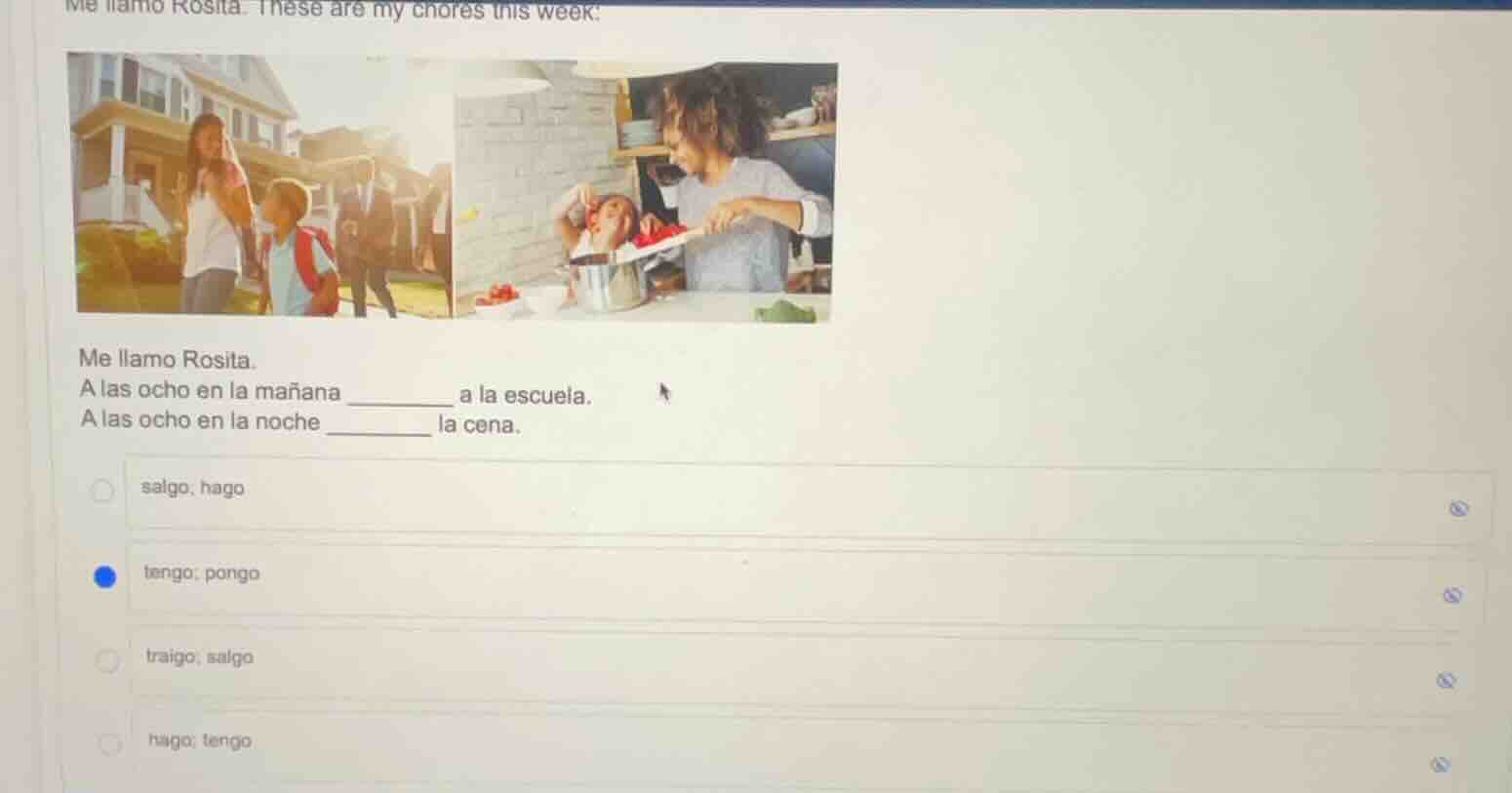 me llamo rosita. these are my chores this week: me llamo rosita. a las …