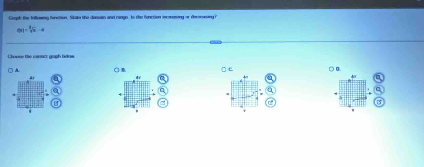 graph the following function. state the domain and range. is the functi…