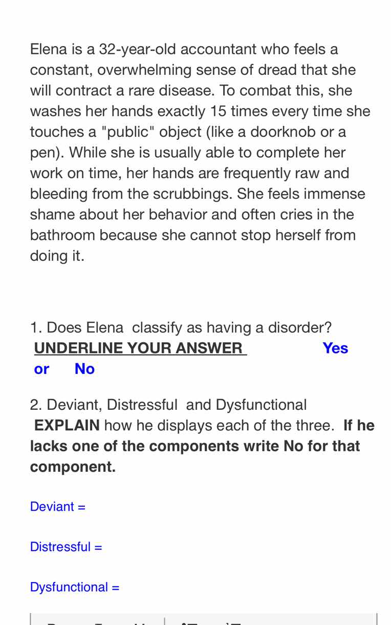 elena is a 32 - year - old accountant who feels a constant, overwhelmin…