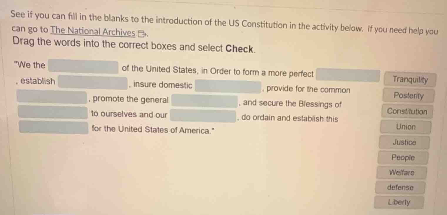 see if you can fill in the blanks to the introduction of the us constit…