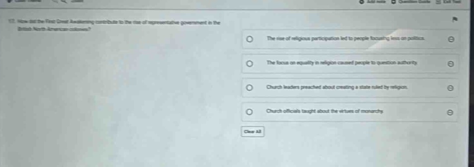 11. how did the first great awakening contribute to the rise of represe…
