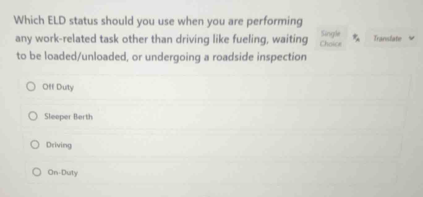 which eld status should you use when you are performing any work - rela…