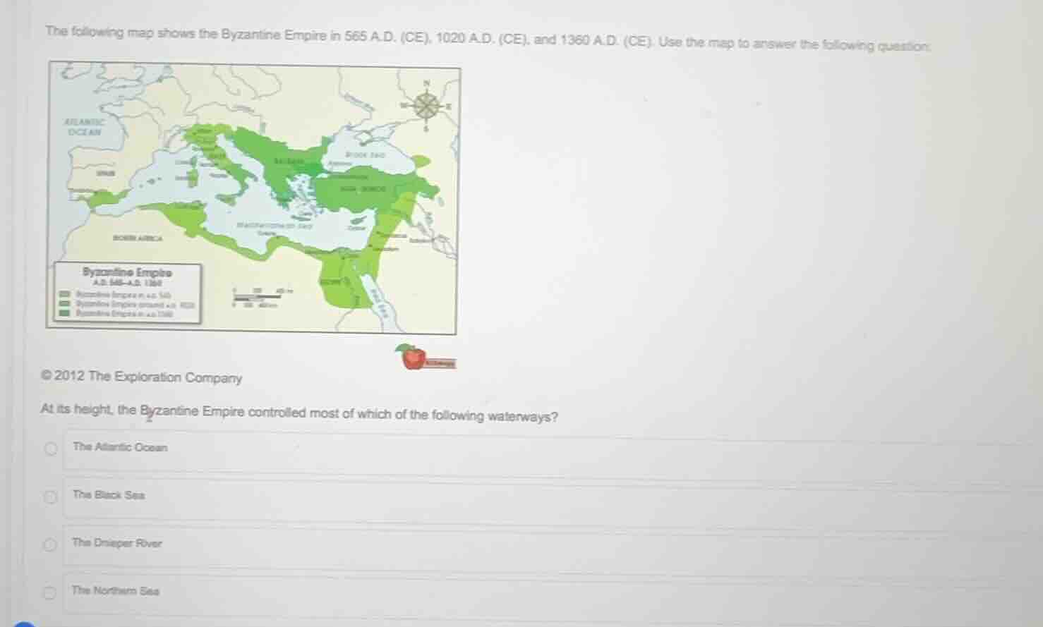 the following map shows the byzantine empire in 565 a.d. (ce), 1020 a.d…