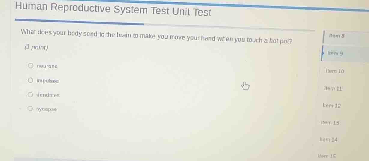 human reproductive system test unit test what does your body send to th…