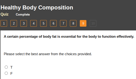 healthy body composition quiz complete 1 2 3 4 5 6 7 8 9 10 a certain p…