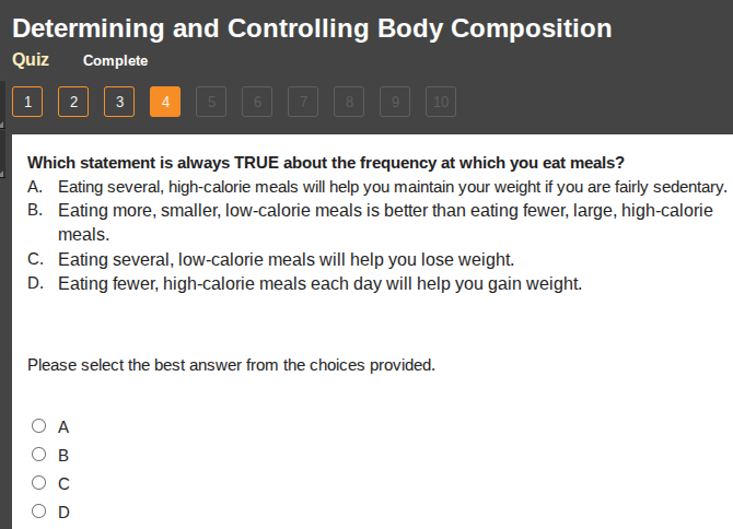 determining and controlling body composition quiz complete 1 2 3 4 5 6 …