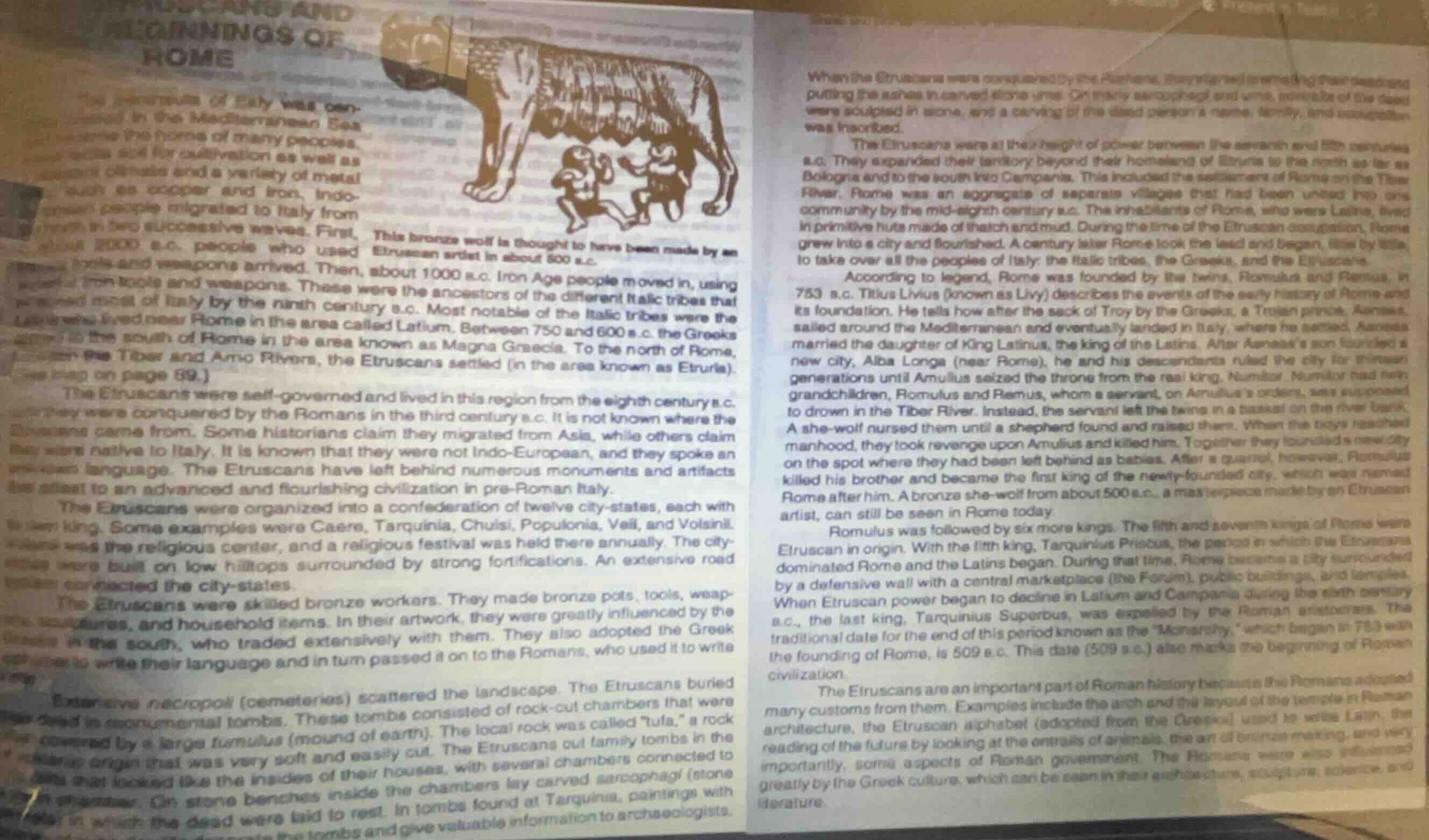 this bronze wolf is thought to have been made by an etruscan artist in …