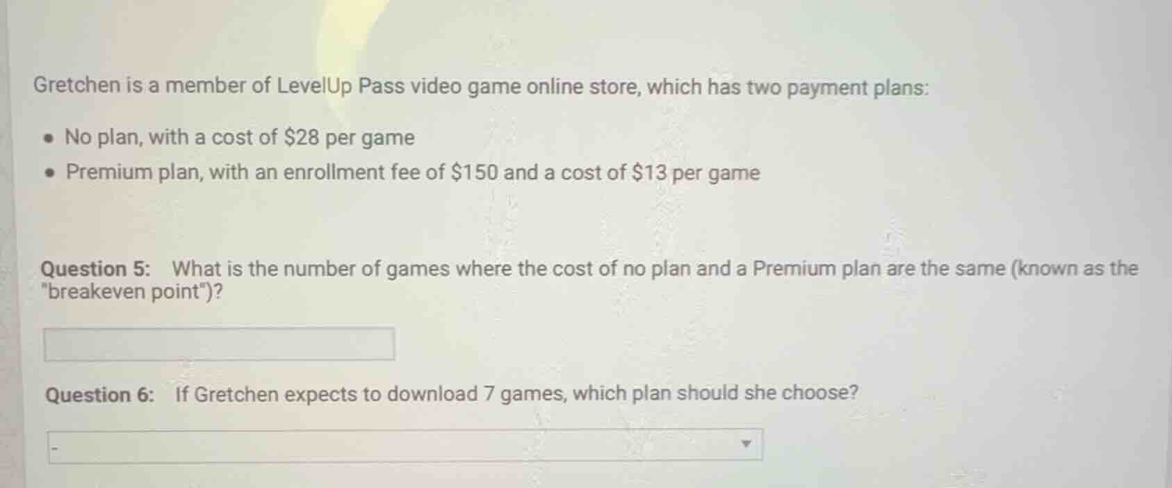 gretchen is a member of levelup pass video game online store, which has…