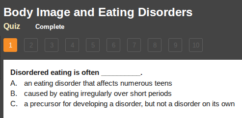 disordered eating is often _______. a. an eating disorder that affects …