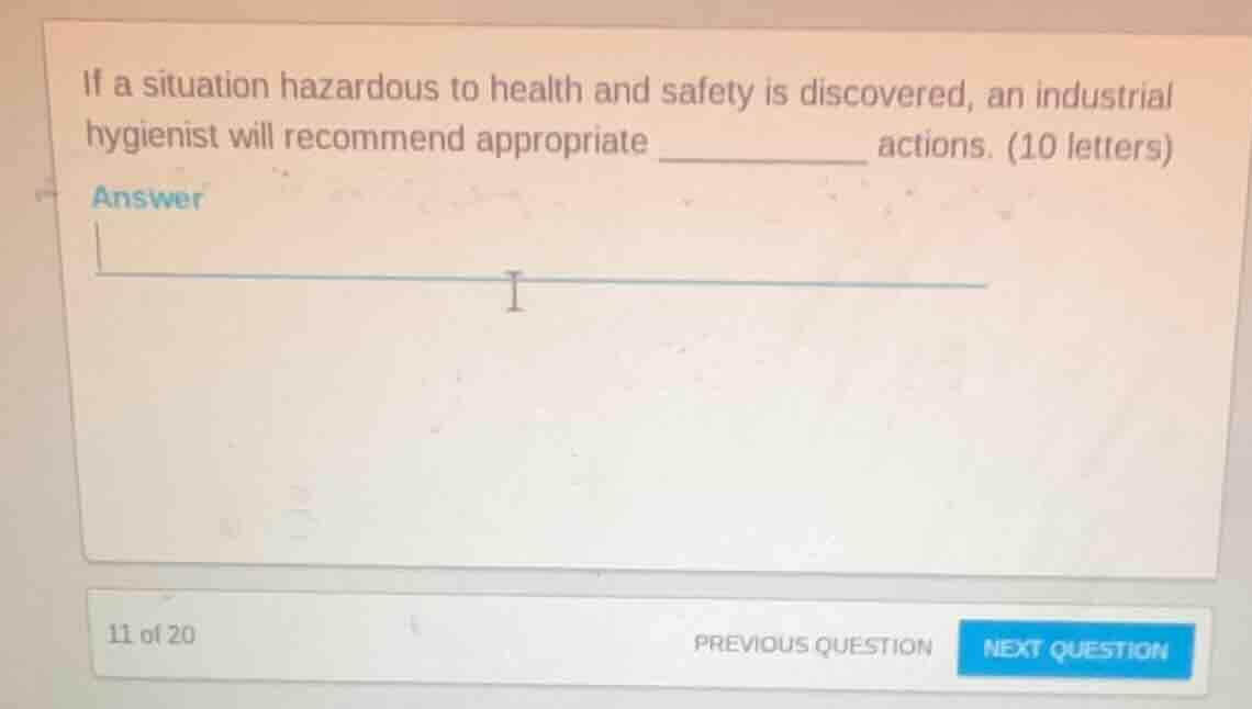 if a situation hazardous to health and safety is discovered, an industr…