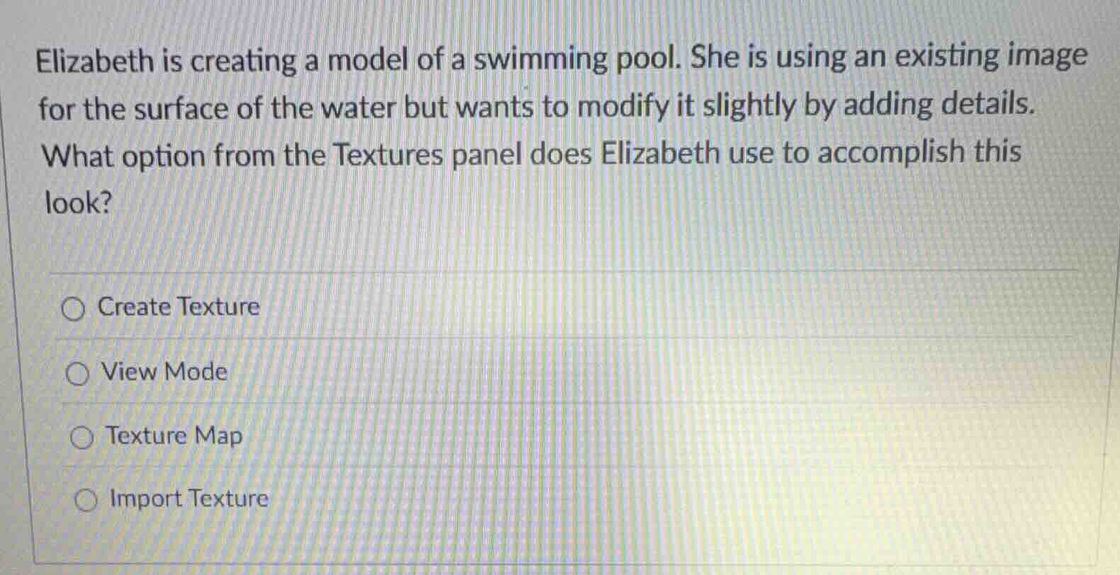 elizabeth is creating a model of a swimming pool. she is using an exist…