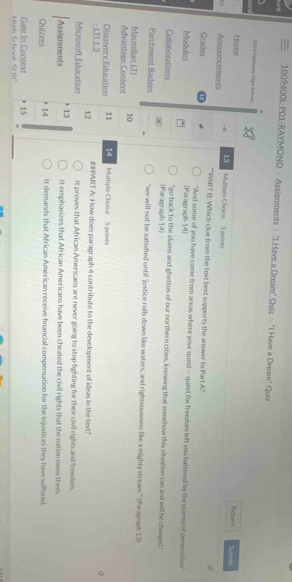 1009400l-po1-raymond > assignments > \i have a dream\ quiz > \i have a …