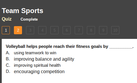team sports quiz complete 1 2 3 4 5 6 7 8 9 10 volleyball helps people …