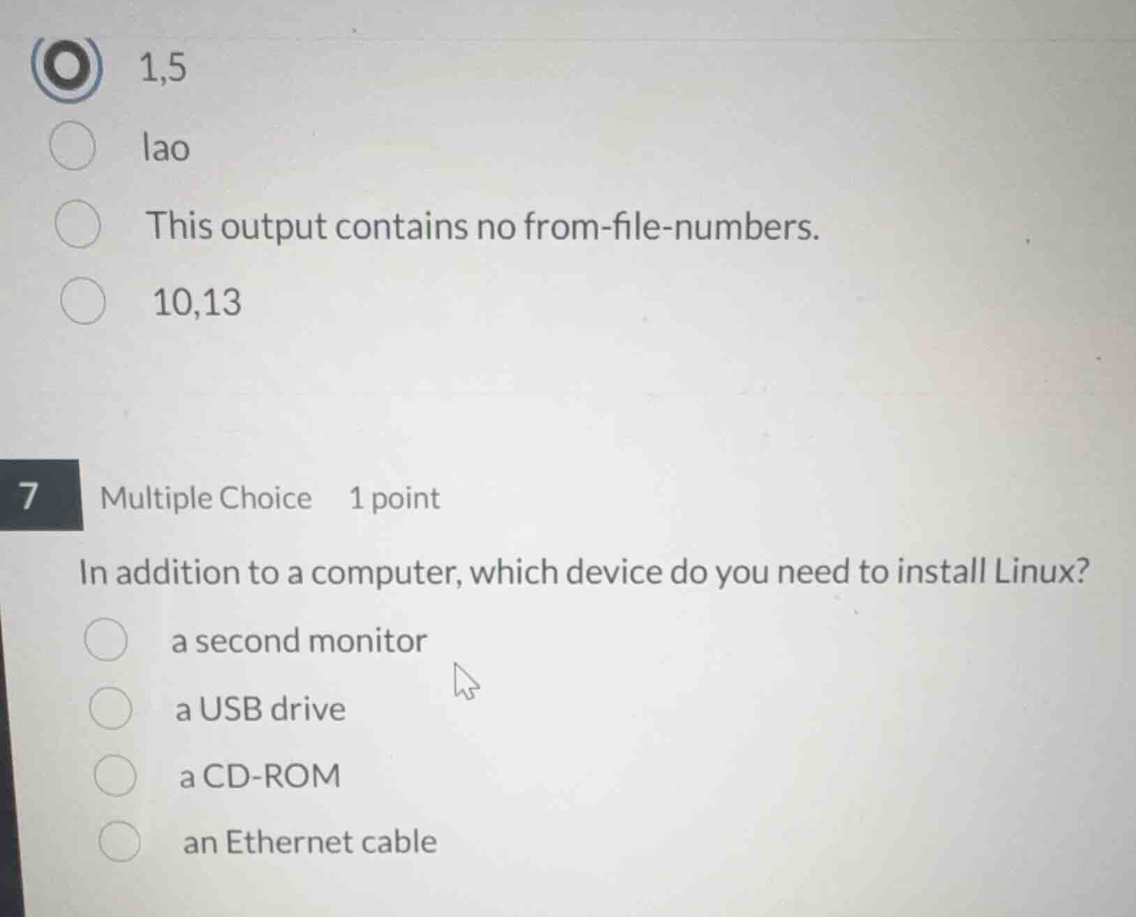 7 multiple choice 1 point in addition to a computer, which device do yo…