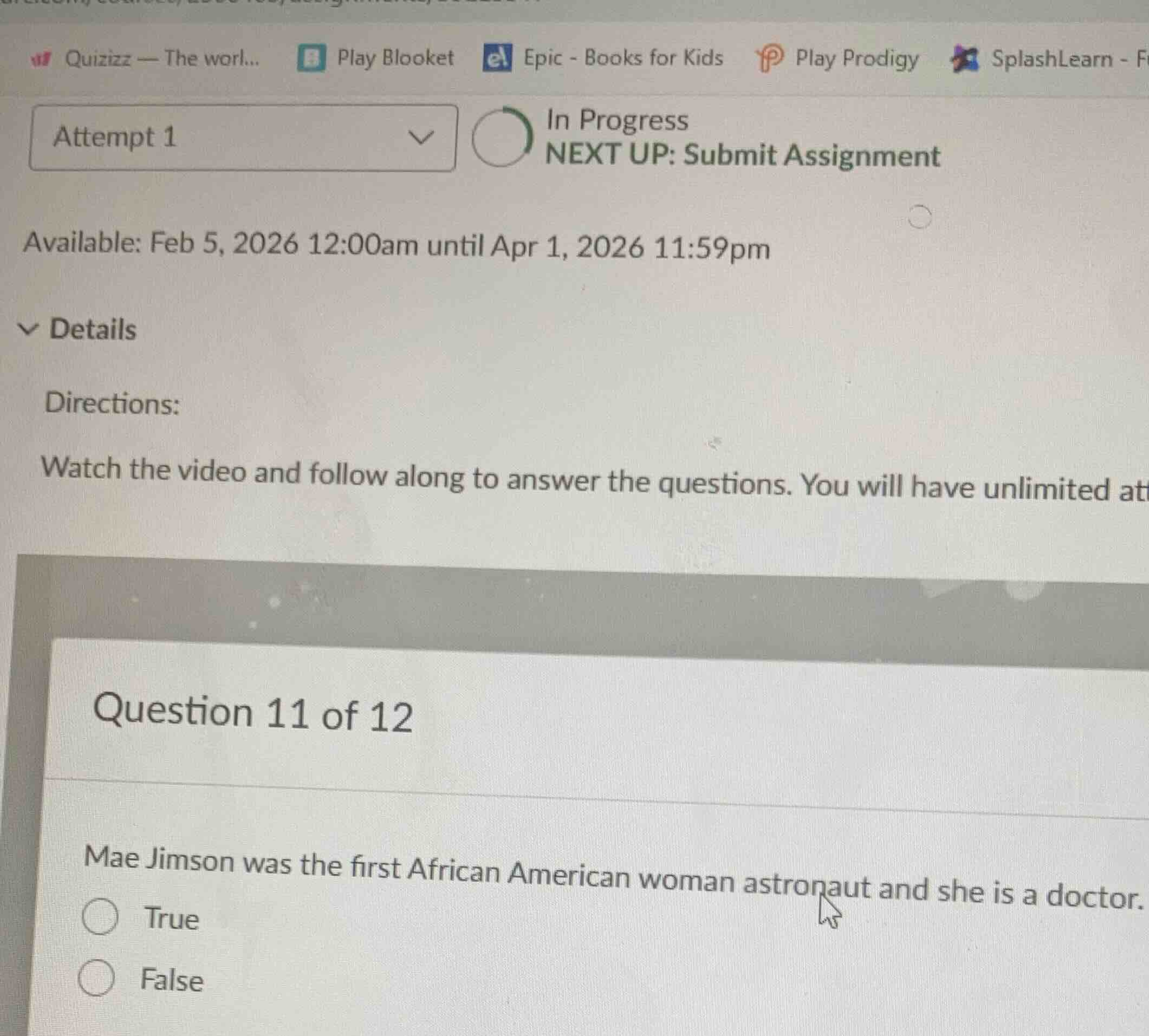question 11 of 12 mae jimson was the first african american woman astro…