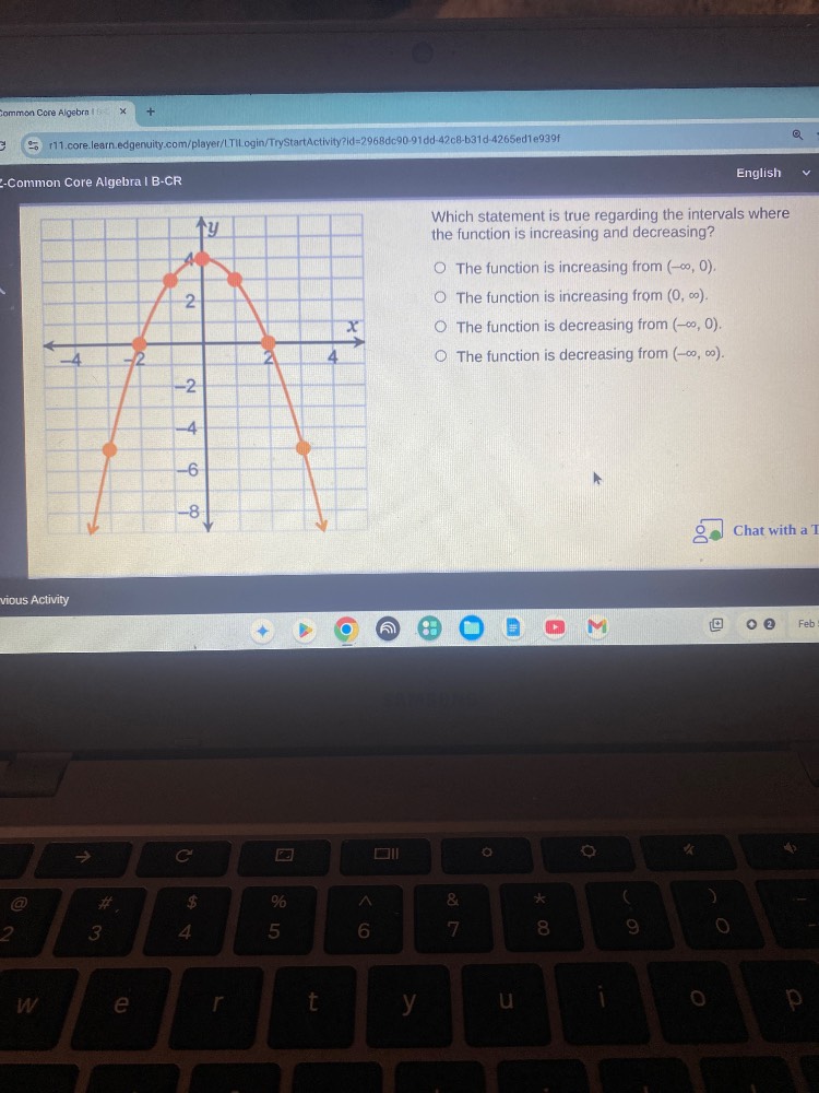 which statement is true regarding the intervals where the function is i…
