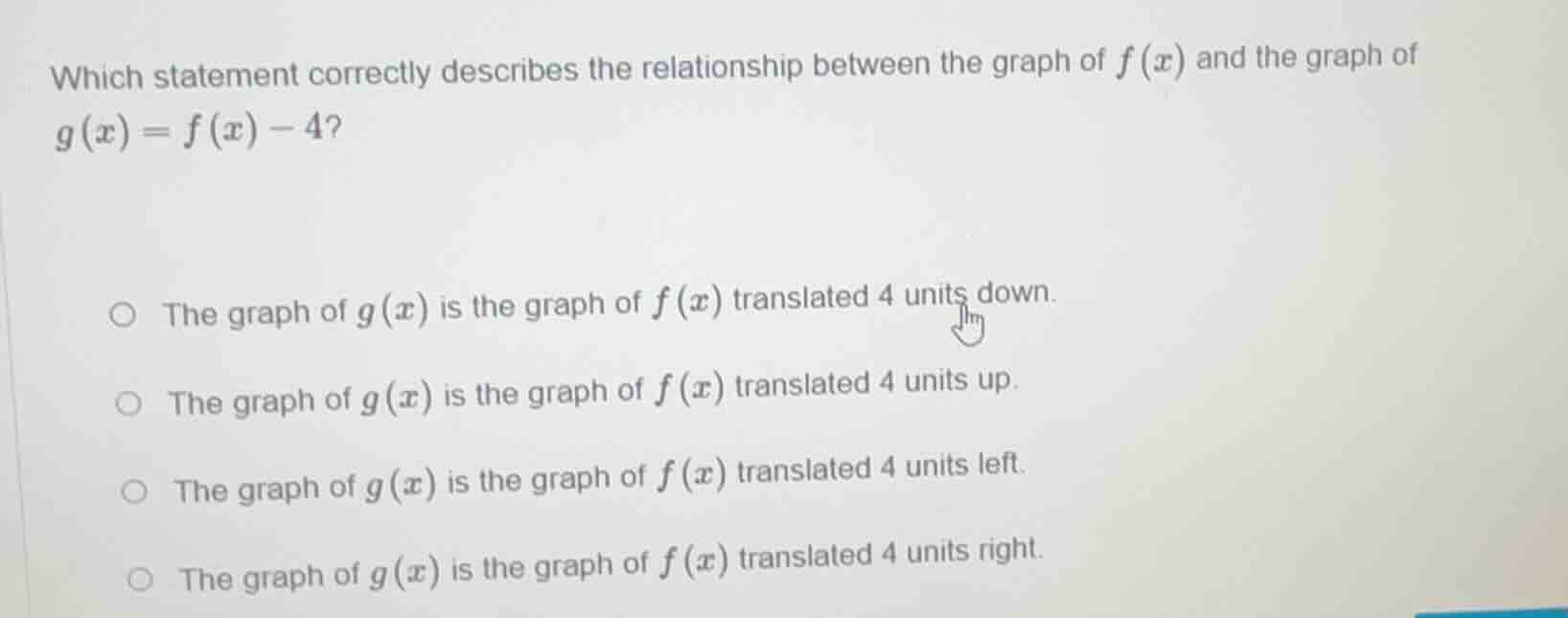 which statement correctly describes the relationship between the graph …