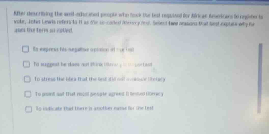 after describing the well - educated people who took the test required …