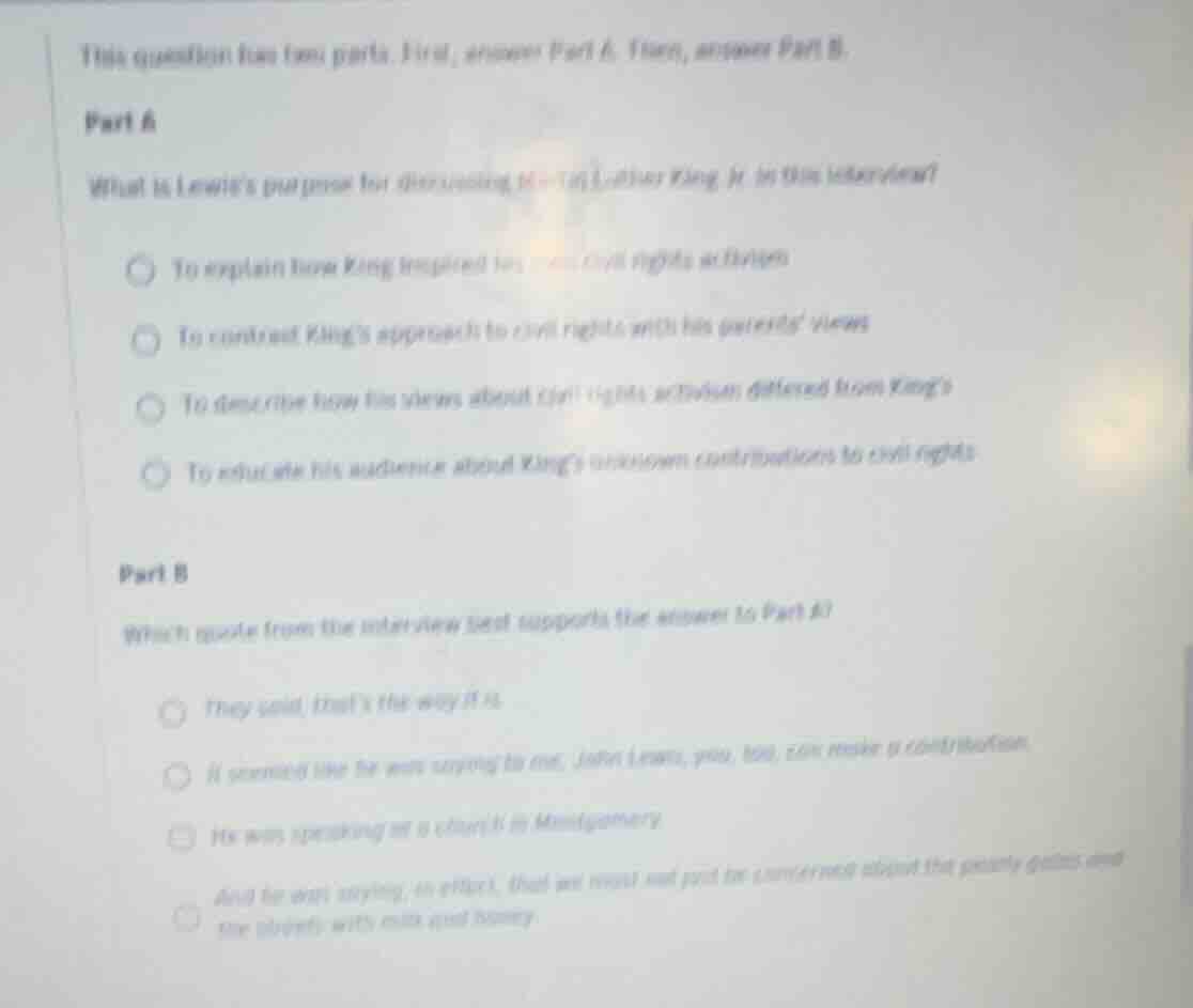 this question has two parts. first, answer part a. then, answer part b.…