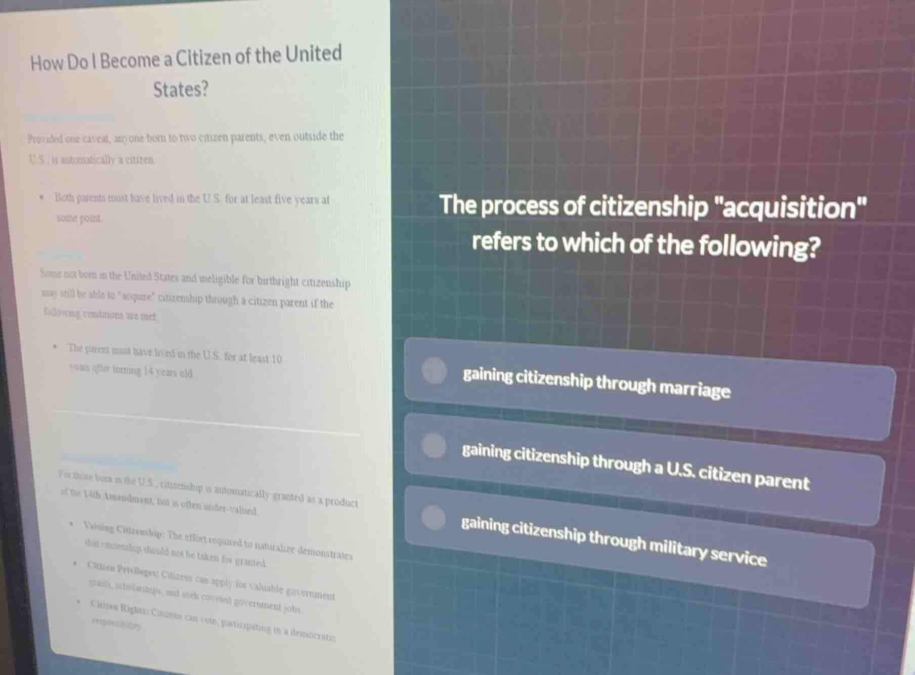 how do i become a citizen of the united states? provided one caveat, an…