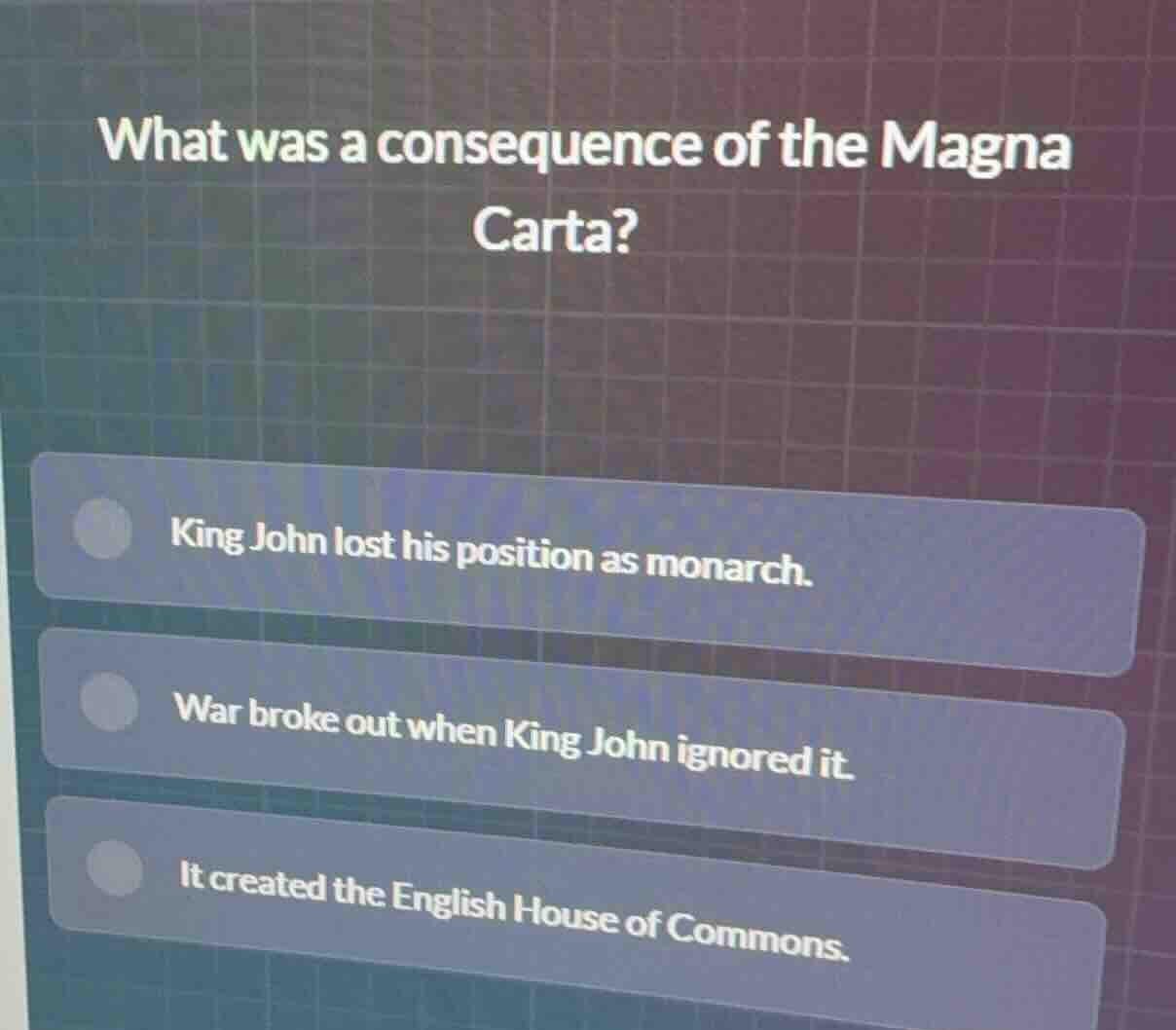 what was a consequence of the magna carta? king john lost his position …