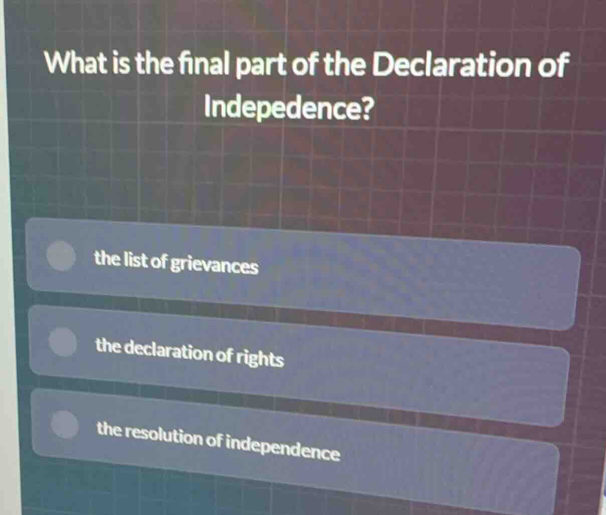 what is the final part of the declaration of indepedence? the list of g…