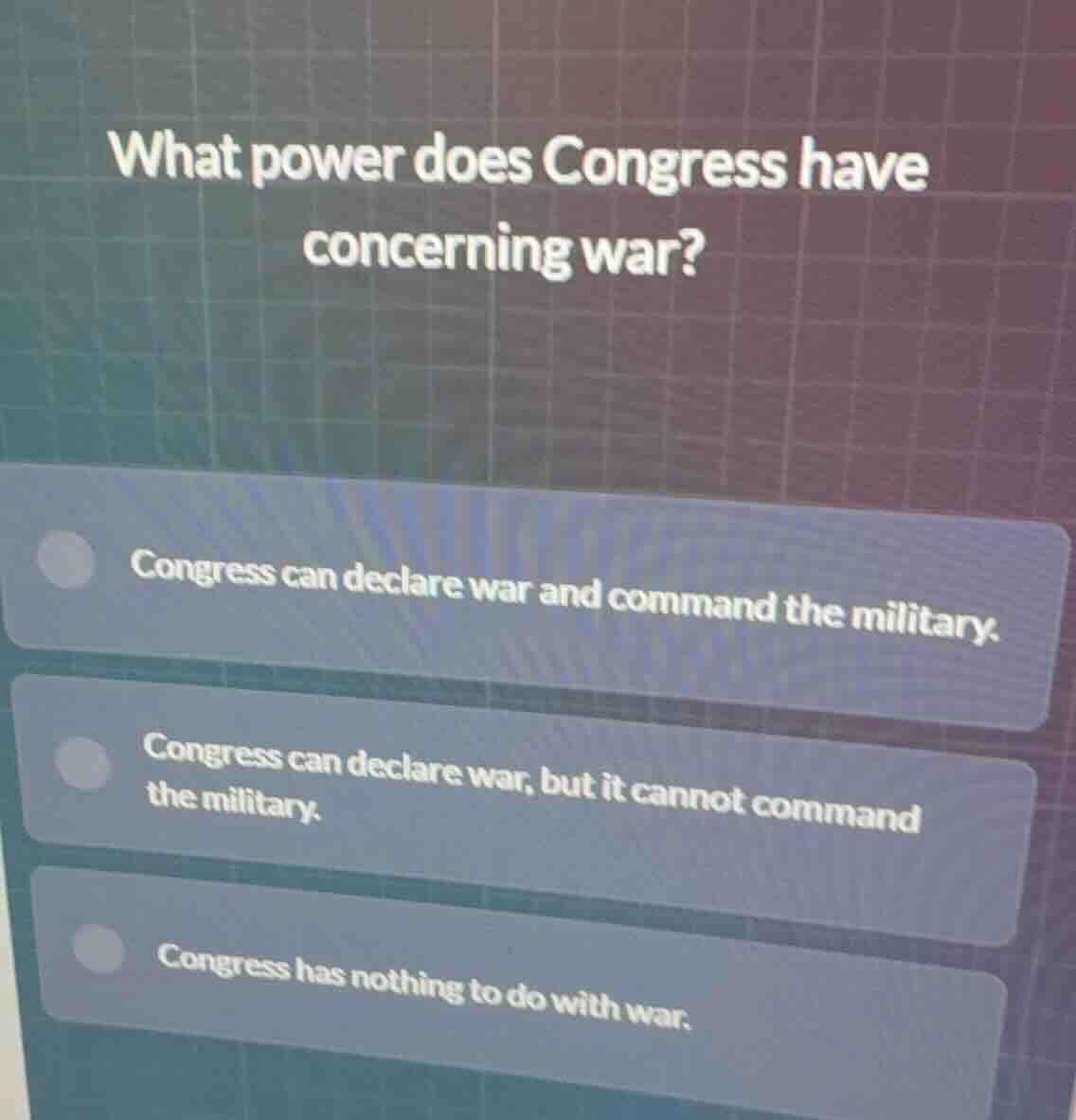 what power does congress have concerning war? congress can declare war …