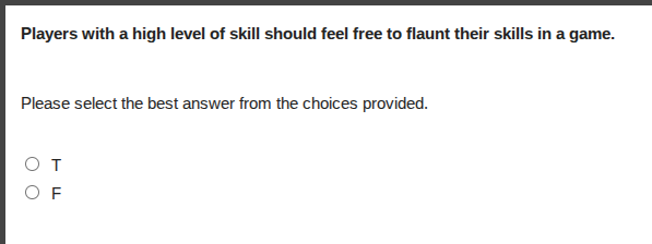 players with a high level of skill should feel free to flaunt their ski…