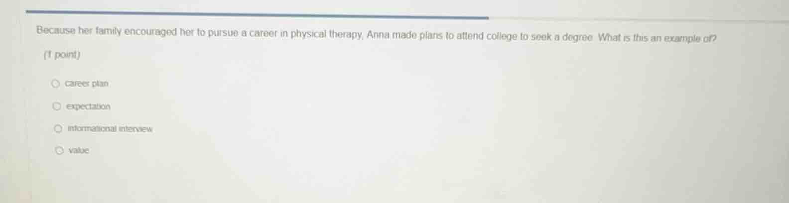 because her family encouraged her to pursue a career in physical therap…