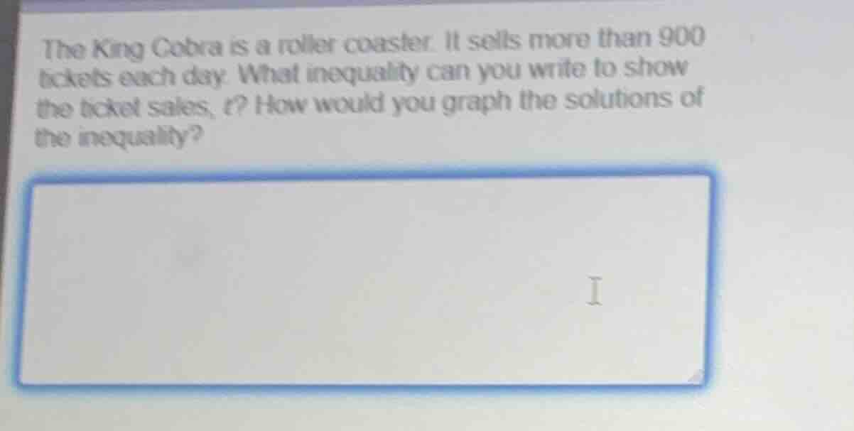 the king cobra is a roller coaster. it sells more than 900 tickets each…